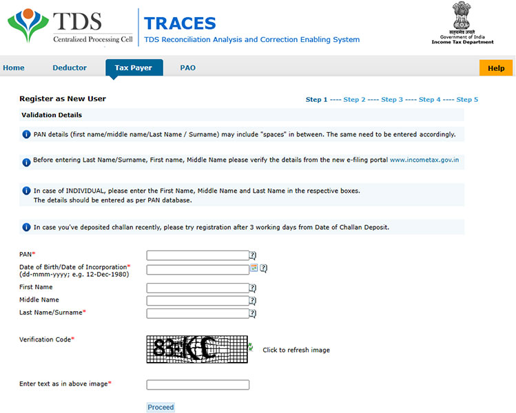 Generate TDS certificate  on TRACES