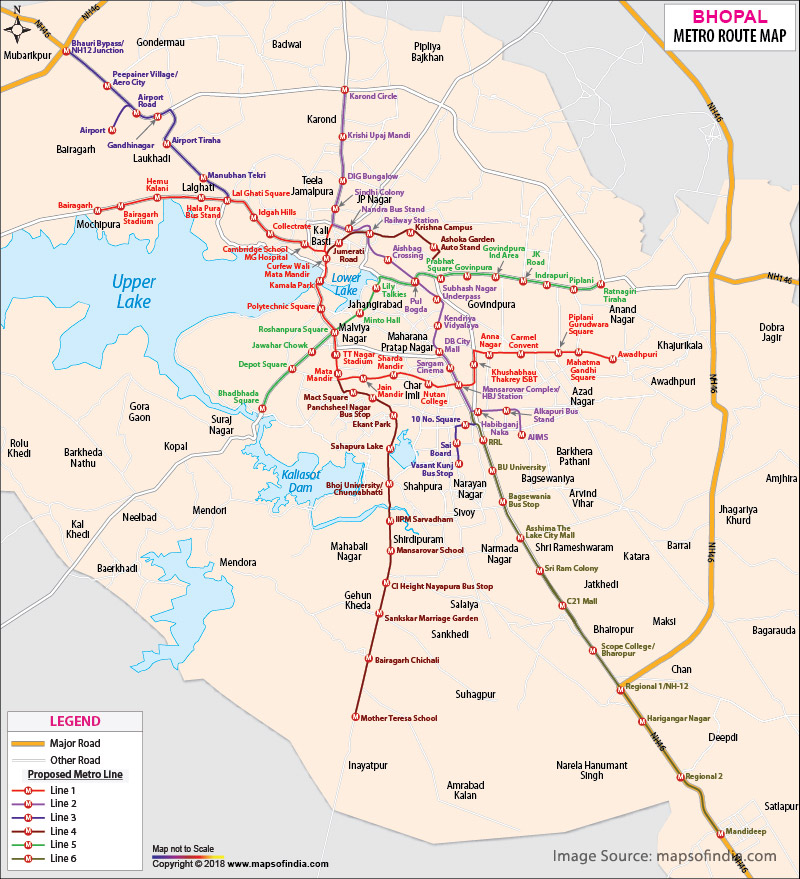 Bhopal Metro Lines 