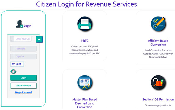 On the left navigation of citizen portal