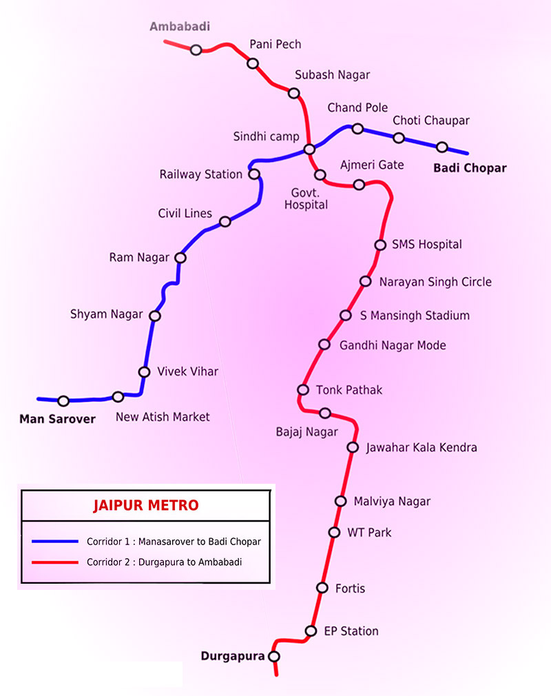 Find Out All About Jaipur Metro Map Timings Route And Its Impact On   Line 1 Pink Line1 