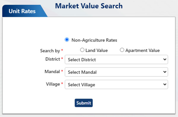 Start your search for market value Telangana by selecting the correct options