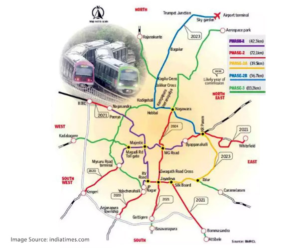 Find Out All About Bangalore Metro Map Timings Route And Its Impact On The Bangalore Real